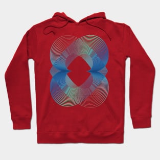 Geometric abstract blue Modern Hoodie